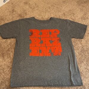 NEVER WORN adidas Gray Tee with Bold Red Graphic
